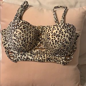 Leopard Print Bikini Top